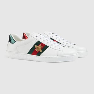 Gucci Ace embroidered leather trainers