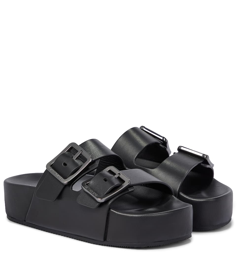 Balenciaga Mallorca leather slides