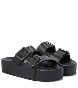 Balenciaga Mallorca leather slides