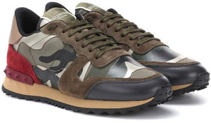 Valentino Garavani Rockrunner suede and leather trainers